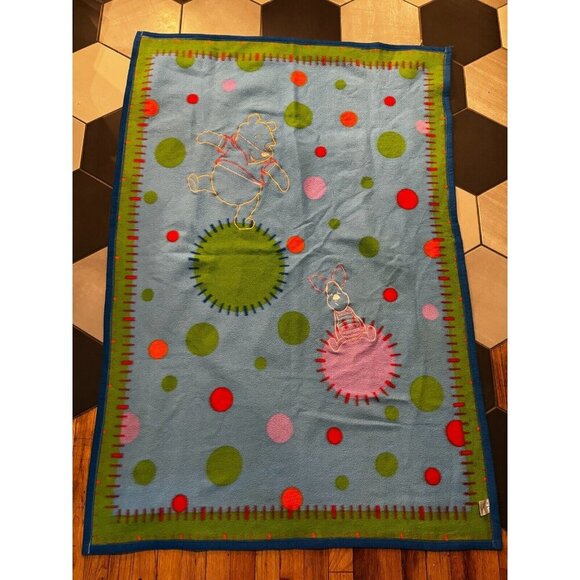 Winnie The Pooh & Piglet Nursery Baby Crib Blanket 56.5" x 39.5" Fleece Flannel - Picture 5 of 7